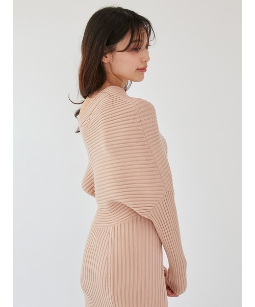 SNIDEL スナイデル　ワンショルアシメニットワンピース SNIDEL（スナイデル）の「【WEB限定カラーあり】ワンショル