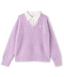 kate spade new york kids（ケイトスペードニューヨーク）の「ガールズ レイヤード風シャギーニットセーター（ニット/セーター・キッズ）」