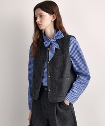 Fano Studios | レトロデザイン ラウンドネック ウールベスト FD24W418【Fano Studios】(ベスト)