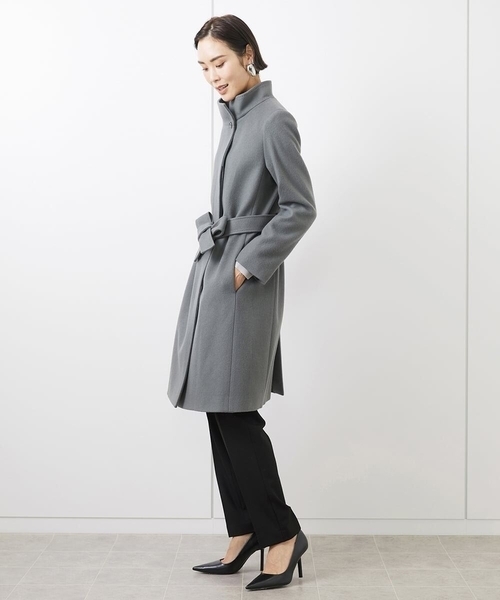 定番人気]Super100ウールビーバースタンドカラーコート（その他