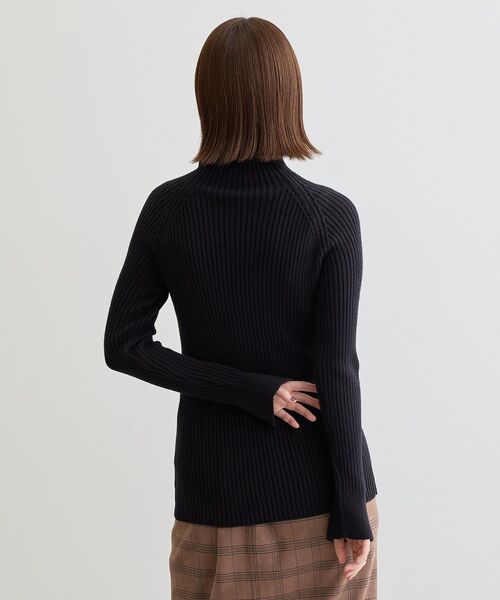 Petit fleur（プチフルール）の「・Petit Fleur ボトルネックリブニット（ニット/セーター・レディース・ブルー/チャコールグレー/オフホワイト/ライトグレー/ピンク/ブラック・FREE）」の11枚目の写真