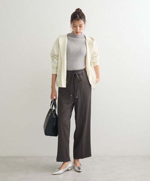 Petit fleur（プチフルール）の「・Petit Fleur ボトルネックリブニット（ニット/セーター・レディース・ブルー/チャコールグレー/オフホワイト/ライトグレー/ピンク/ブラック・FREE）」の21枚目の写真