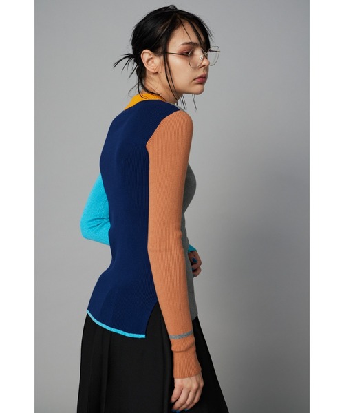 HeRIN.CYE(ヘリンドットサイ)の「Color inner tops カラーインナートップス(ニット/セーター・レディース・グレー/ライトグリーン/レッド・FREE)」の6枚目の写真