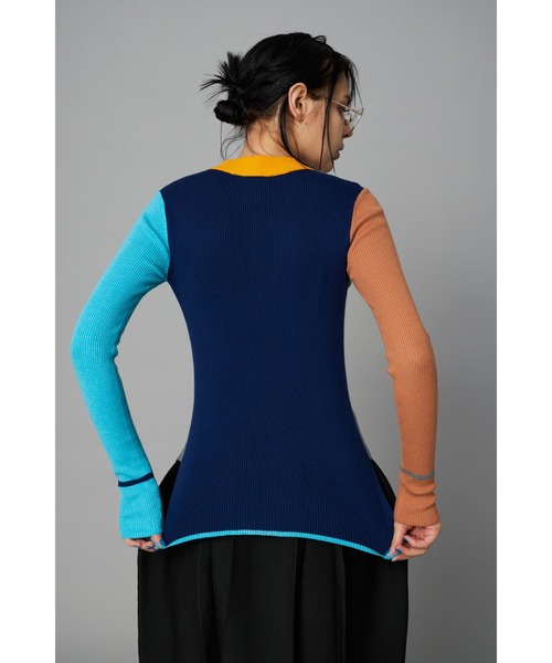 HeRIN.CYE(ヘリンドットサイ)の「Color inner tops カラーインナートップス(ニット/セーター・レディース・グレー/ライトグリーン/レッド・FREE)」の7枚目の写真