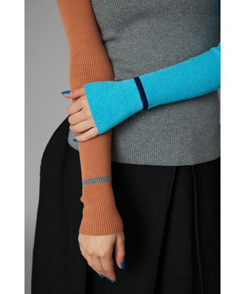 HeRIN.CYE(ヘリンドットサイ)の「Color inner tops カラーインナートップス(ニット/セーター・レディース・グレー/ライトグリーン/レッド・FREE)」の10枚目の写真