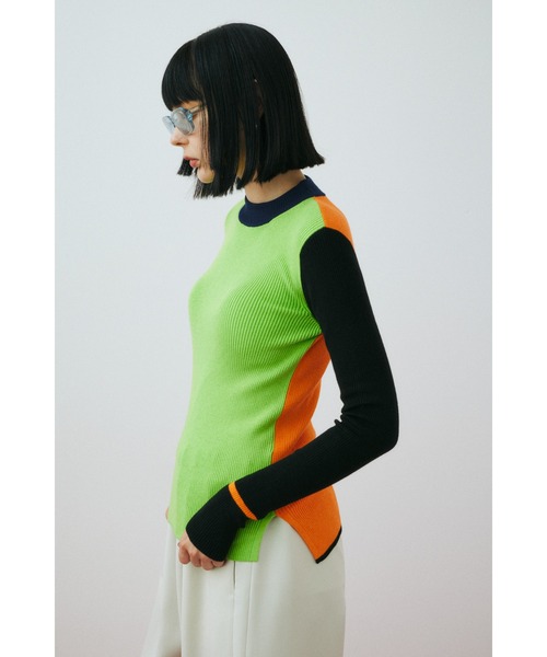 HeRIN.CYE(ヘリンドットサイ)の「Color inner tops カラーインナートップス(ニット/セーター・レディース・グレー/ライトグリーン/レッド・FREE)」の13枚目の写真