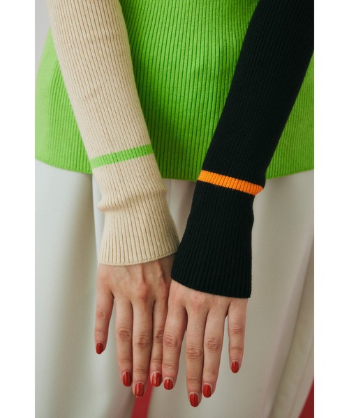 HeRIN.CYE(ヘリンドットサイ)の「Color inner tops カラーインナートップス(ニット/セーター・レディース・グレー/ライトグリーン/レッド・FREE)」の18枚目の写真