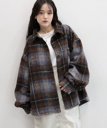 RAGEBLUE | オンブレチェック/シャギーオーバーシャツブルゾン(ブルゾン)