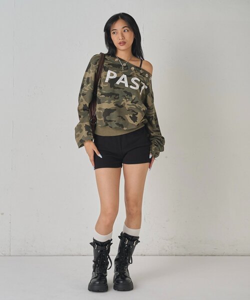 WHO'S WHO gallery（フーズフーギャラリー）の「【SLOPPY】 RIBBED SHORTS/リブショートパンツ（その他パンツ・レディース・ブラック/チャコールグレー/グレー/ホワイト系その他/ブラック系その他・FREE）」の15枚目の写真