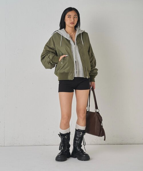 WHO'S WHO gallery（フーズフーギャラリー）の「【SLOPPY】 RIBBED SHORTS/リブショートパンツ（その他パンツ・レディース・ブラック/チャコールグレー/グレー/ホワイト系その他/ブラック系その他・FREE）」の16枚目の写真