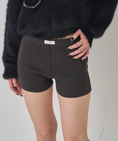 WHO'S WHO gallery（フーズフーギャラリー）の「【SLOPPY】 RIBBED SHORTS/リブショートパンツ（その他パンツ・レディース・ブラック/チャコールグレー/グレー/ホワイト系その他/ブラック系その他・FREE）」の21枚目の写真