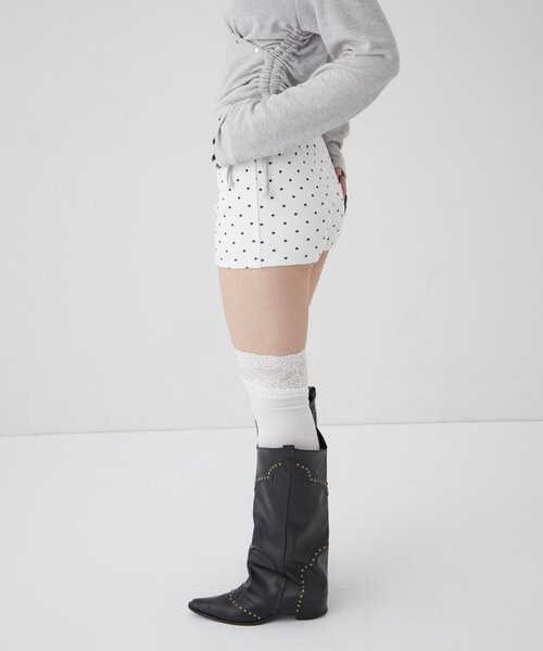 WHO'S WHO gallery(フーズフーギャラリー)の「【SLOPPY/スロッピー】リブショートパンツ(その他パンツ・レディース・ブラック/チャコールグレー/グレー/ホワイト系その他/ブラック系その他/ブラック系その他2/ホワイト系その他2/グレー系その他2/ネイビー/ピンク/サックスブルー・FREE)」の14枚目の写真