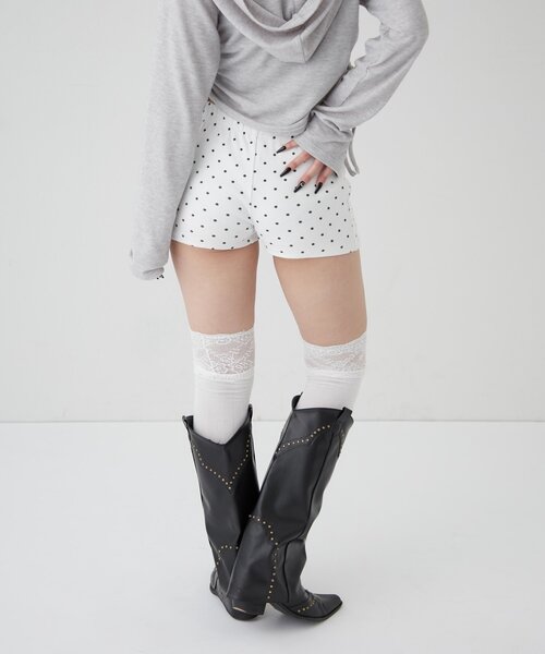 WHO'S WHO gallery(フーズフーギャラリー)の「【SLOPPY/スロッピー】リブショートパンツ(その他パンツ・レディース・ブラック/チャコールグレー/グレー/ホワイト系その他/ブラック系その他/ブラック系その他2/ホワイト系その他2/グレー系その他2/ネイビー/ピンク/サックスブルー・FREE)」の15枚目の写真