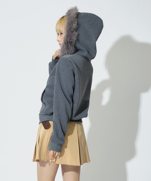 Double Zip Fur Hoodie / ダブルジップフーディー ファー付き