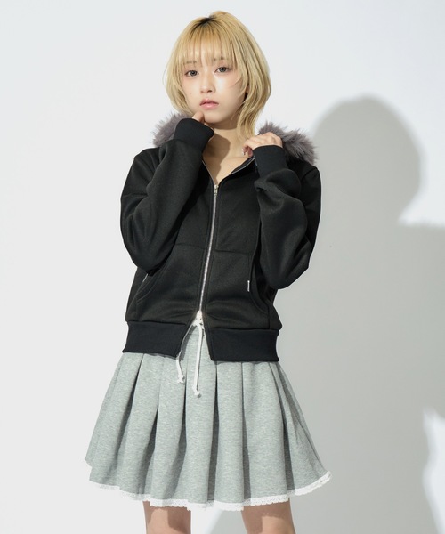 Double Zip Fur Hoodie / ダブルジップフーディー ファー付き