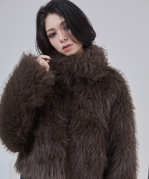 ENVYM フェイクファーショートジャケット フェイクファー ショートジャケット（その他アウター）｜ENVYM