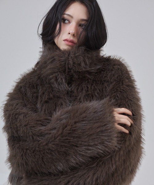 ENVYM フェイクファーショートジャケット フェイクファー ショートジャケット（その他アウター）｜ENVYM