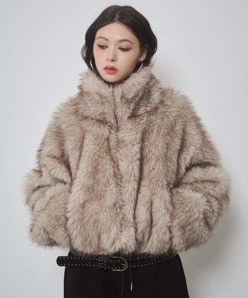 ENVYM フェイクファーショートジャケット フェイクファー ショートジャケット（その他アウター）｜ENVYM