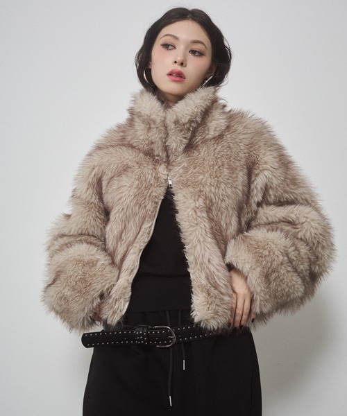 セール】フェイクファー ショートジャケット（その他アウター）｜ENVYM