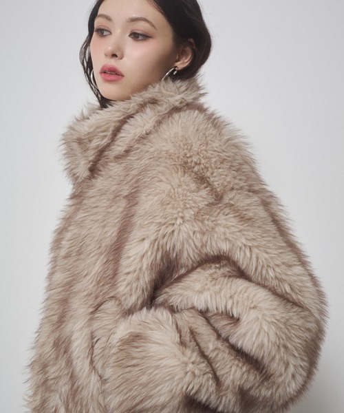 セール】フェイクファー ショートジャケット（その他アウター）｜ENVYM