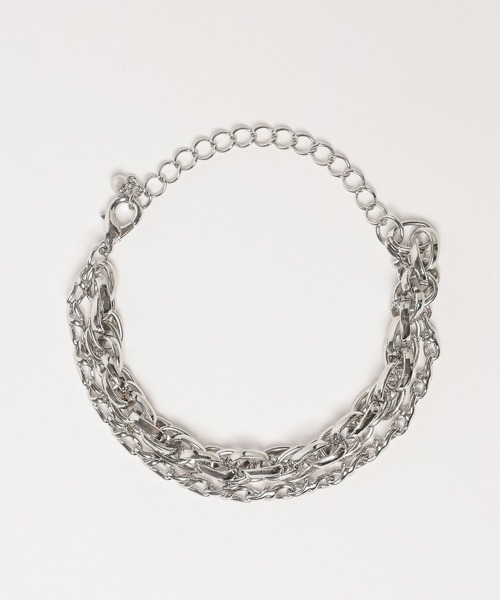 Anui（アニュイ）の「【UNISEX】Wチェーンブレスレット（ブレスレット・レディース・シルバー・FREE）」の3枚目の写真