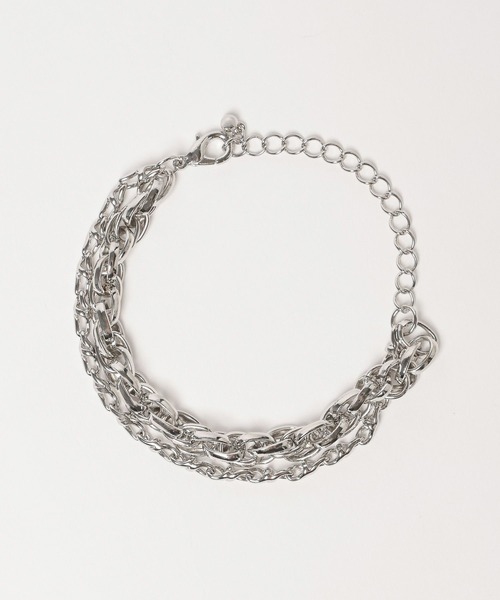 Anui（アニュイ）の「【UNISEX】Wチェーンブレスレット（ブレスレット・レディース・シルバー・FREE）」の4枚目の写真