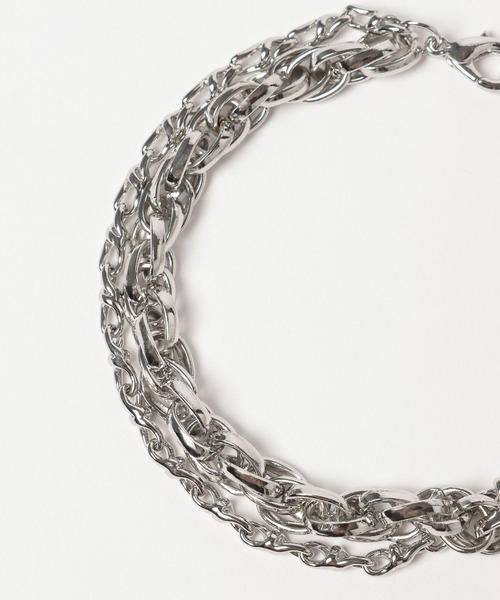 Anui（アニュイ）の「【UNISEX】Wチェーンブレスレット（ブレスレット・レディース・シルバー・FREE）」の5枚目の写真