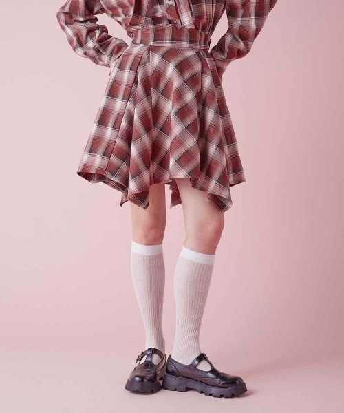 F i.n.t(フィント)の「【セットアップ対応】ランダムヘムチェックミニスカート/fint(スカート・レディース・ボルドー/ブルー/グリーン×ピンク・FREE)」の16枚目の写真