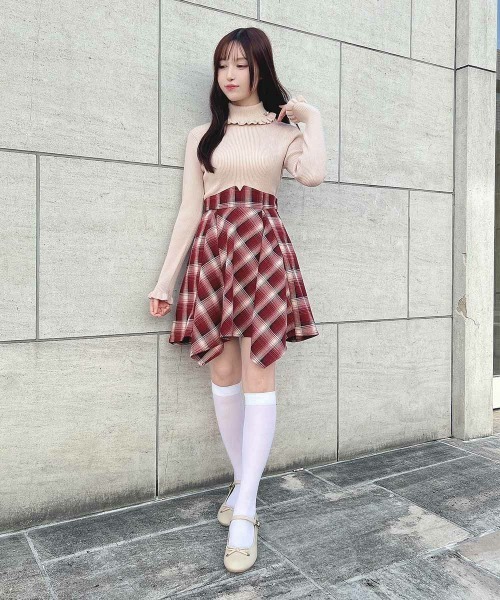 F i.n.t(フィント)の「【セットアップ対応】ランダムヘムチェックミニスカート/fint(スカート・レディース・ボルドー/ブルー/グリーン×ピンク・FREE)」の21枚目の写真