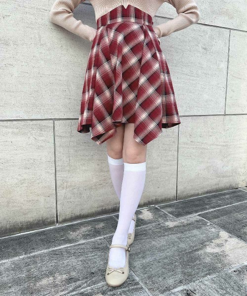 F i.n.t(フィント)の「【セットアップ対応】ランダムヘムチェックミニスカート/fint(スカート・レディース・ボルドー/ブルー/グリーン×ピンク・FREE)」の22枚目の写真