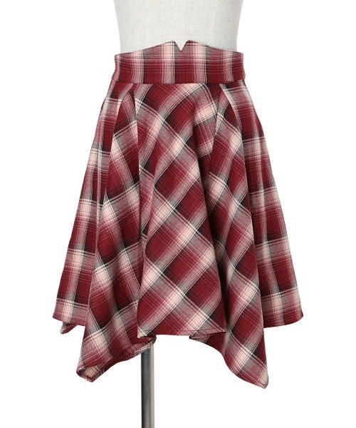 F i.n.t(フィント)の「【セットアップ対応】ランダムヘムチェックミニスカート/fint(スカート・レディース・ボルドー/ブルー/グリーン×ピンク・FREE)」の10枚目の写真