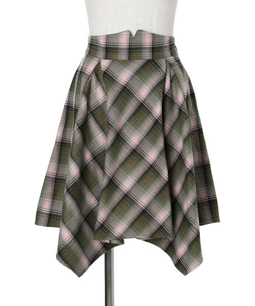 F i.n.t(フィント)の「【セットアップ対応】ランダムヘムチェックミニスカート/fint(スカート・レディース・ボルドー/ブルー/グリーン×ピンク・FREE)」の12枚目の写真