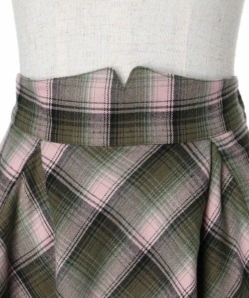 F i.n.t(フィント)の「【セットアップ対応】ランダムヘムチェックミニスカート/fint(スカート・レディース・ボルドー/ブルー/グリーン×ピンク・FREE)」の4枚目の写真