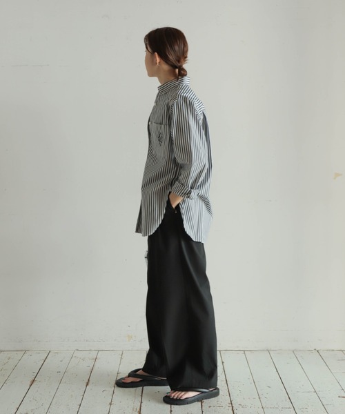 NOMBRE IMPAIR(ノンブルアンペール)の「【予約】刺繍入リロンスト レギュラーシャツ(シャツ/ブラウス・レディース・サックスブルー/ネイビー・FREE)」の19枚目の写真
