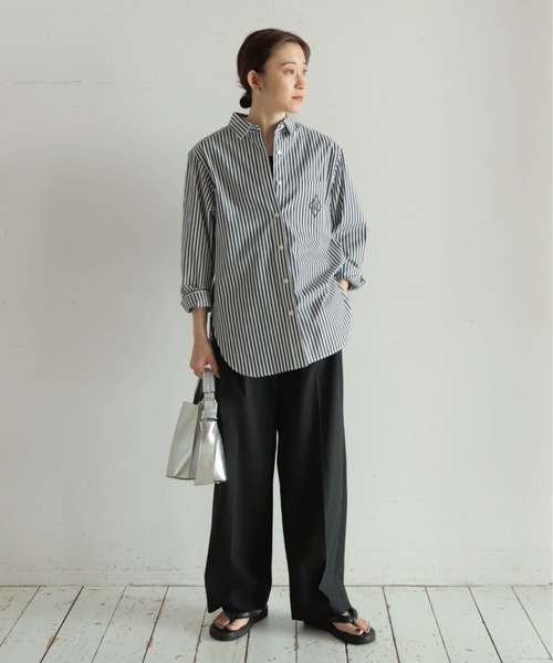 NOMBRE IMPAIR(ノンブルアンペール)の「【予約】刺繍入リロンスト レギュラーシャツ(シャツ/ブラウス・レディース・サックスブルー/ネイビー・FREE)」の18枚目の写真