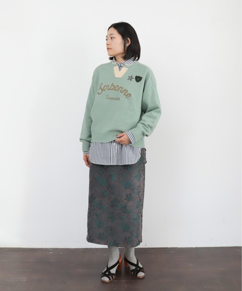 NOMBRE IMPAIR(ノンブルアンペール)の「【予約】刺繍入リロンスト レギュラーシャツ(シャツ/ブラウス・レディース・サックスブルー/ネイビー・FREE)」の6枚目の写真