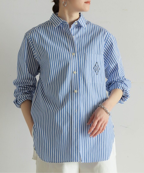 NOMBRE IMPAIR(ノンブルアンペール)の「【予約】刺繍入リロンスト レギュラーシャツ(シャツ/ブラウス・レディース・サックスブルー/ネイビー・FREE)」の17枚目の写真