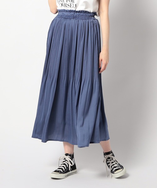 Grand PARK（グランドパーク）の「新色 ヴィンテージサテンスカート（スカート・レディース・ブルー/チャコールグレー/ブラック/グレー・FREE）」の4枚目の写真