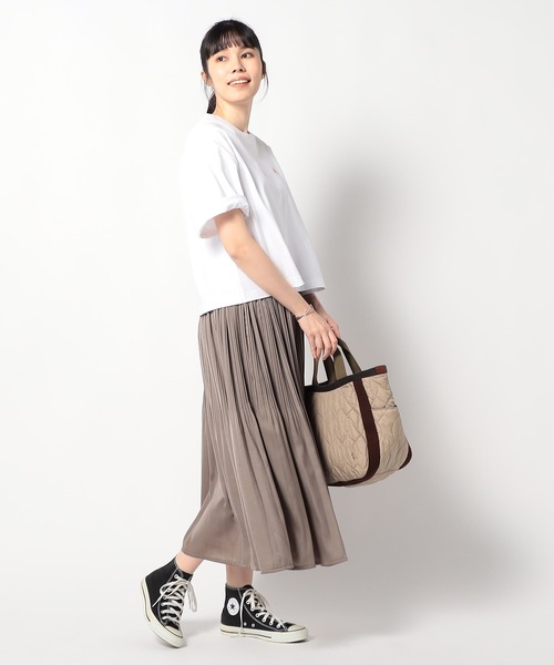 Grand PARK（グランドパーク）の「新色 ヴィンテージサテンスカート（スカート・レディース・ブルー/チャコールグレー/ブラック/グレー・FREE）」の5枚目の写真