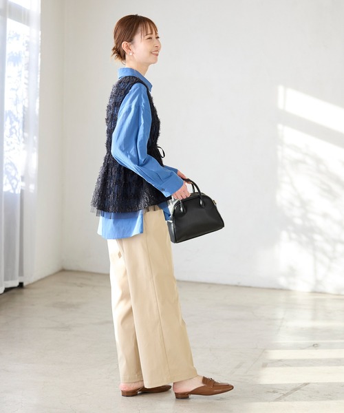 ROPE' PICNIC（ロペピクニック）の「【3サイズ展開】チノライクタックパンツ（チノパンツ・レディース・ベージュ/ネイビー・36/38/40）」の7枚目の写真