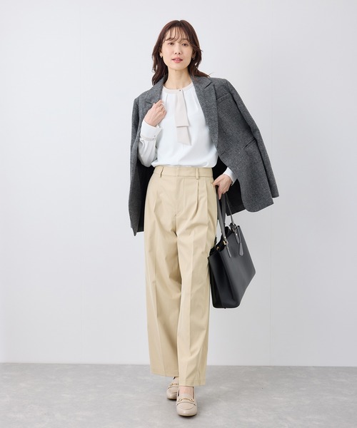 ROPE' PICNIC（ロペピクニック）の「【3サイズ展開】チノライクタックパンツ（チノパンツ・レディース・ベージュ/ネイビー・36/38/40）」の10枚目の写真