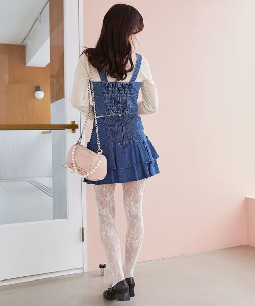 MAJESTIC LEGON(マジェスティックレゴン)の「サイドレースアップフリルスカパン(スカート・レディース・サックスブルー/ブルー/ホワイト系その他2/グレー系その他・MEDIUM)」の19枚目の写真