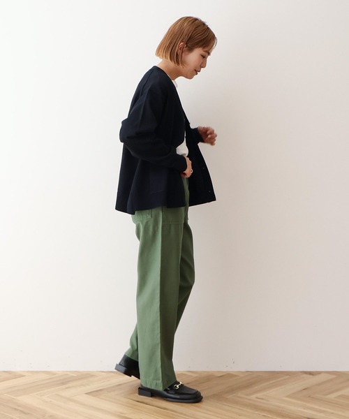 AMERICAN HOLIC(アメリカンホリック)の「綿スラブベイカーパンツ(その他パンツ・レディース・アイボリー/カーキ・S/M/L/XL)」の9枚目の写真