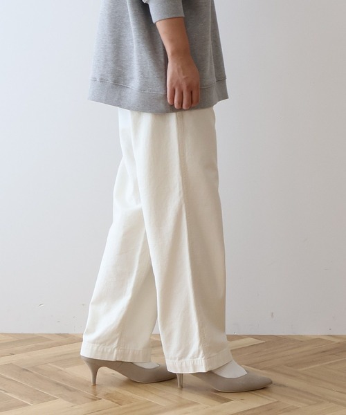 AMERICAN HOLIC(アメリカンホリック)の「綿スラブベイカーパンツ(その他パンツ・レディース・アイボリー/カーキ・S/M/L/XL)」の12枚目の写真