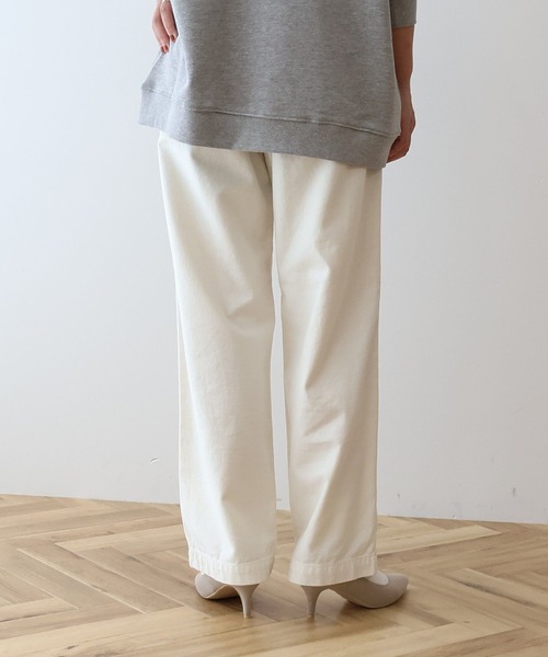 AMERICAN HOLIC(アメリカンホリック)の「綿スラブベイカーパンツ(その他パンツ・レディース・アイボリー/カーキ・S/M/L/XL)」の13枚目の写真