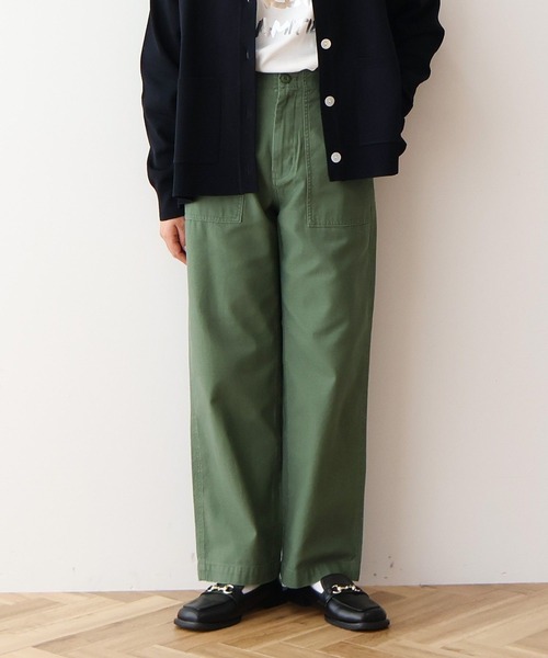 AMERICAN HOLIC(アメリカンホリック)の「綿スラブベイカーパンツ(その他パンツ・レディース・アイボリー/カーキ・S/M/L/XL)」の15枚目の写真