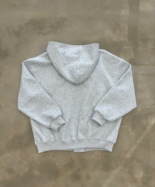 フード付きライダース風スウェットオーバーアウター（その他アウター