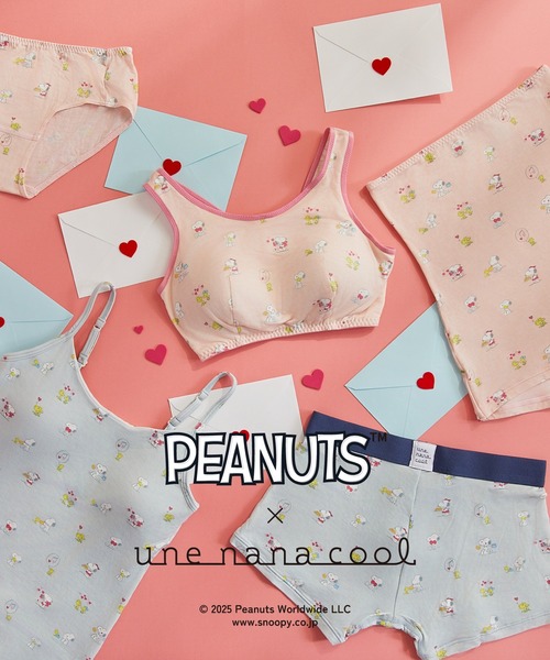 une nana cool(ウンナナクール)の「【スヌーピー】PEANUTS × une nana cool カップ付きキャミソール SNOOPY(その他アンダーウェア/インナー・レディース・ベビーピンク/ライトグレー・L/M)」の3枚目の写真