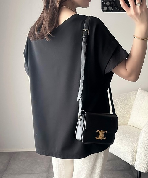 classicalelf（クラシカルエルフ）の「大人の女性を魅力的に引き立てる。袖口シアー切り替え 半袖 Tシャツ（Tシャツ/カットソー・レディース・ホワイト/ブラック・X-LARGE/MEDIUM/SMALL/LARGE）」の22枚目の写真