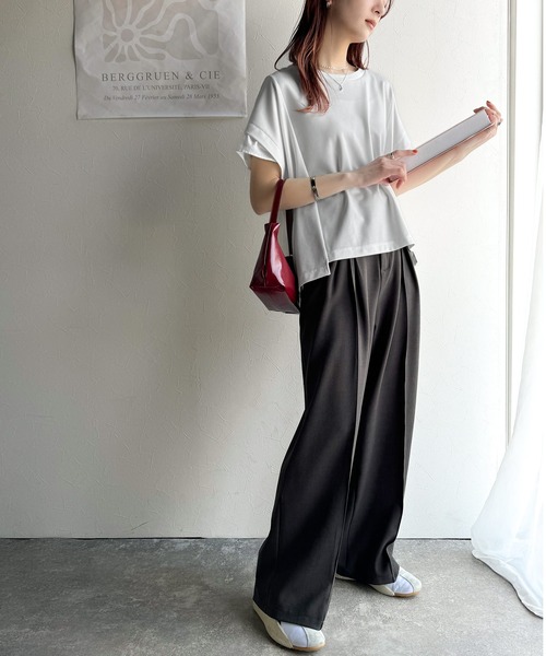 classicalelf（クラシカルエルフ）の「大人の女性を魅力的に引き立てる。袖口シアー切り替え 半袖 Tシャツ（Tシャツ/カットソー・レディース・ホワイト/ブラック・X-LARGE/MEDIUM/SMALL/LARGE）」の11枚目の写真